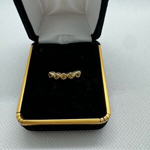 Genuine stone, yellow gold, 10 karat ring